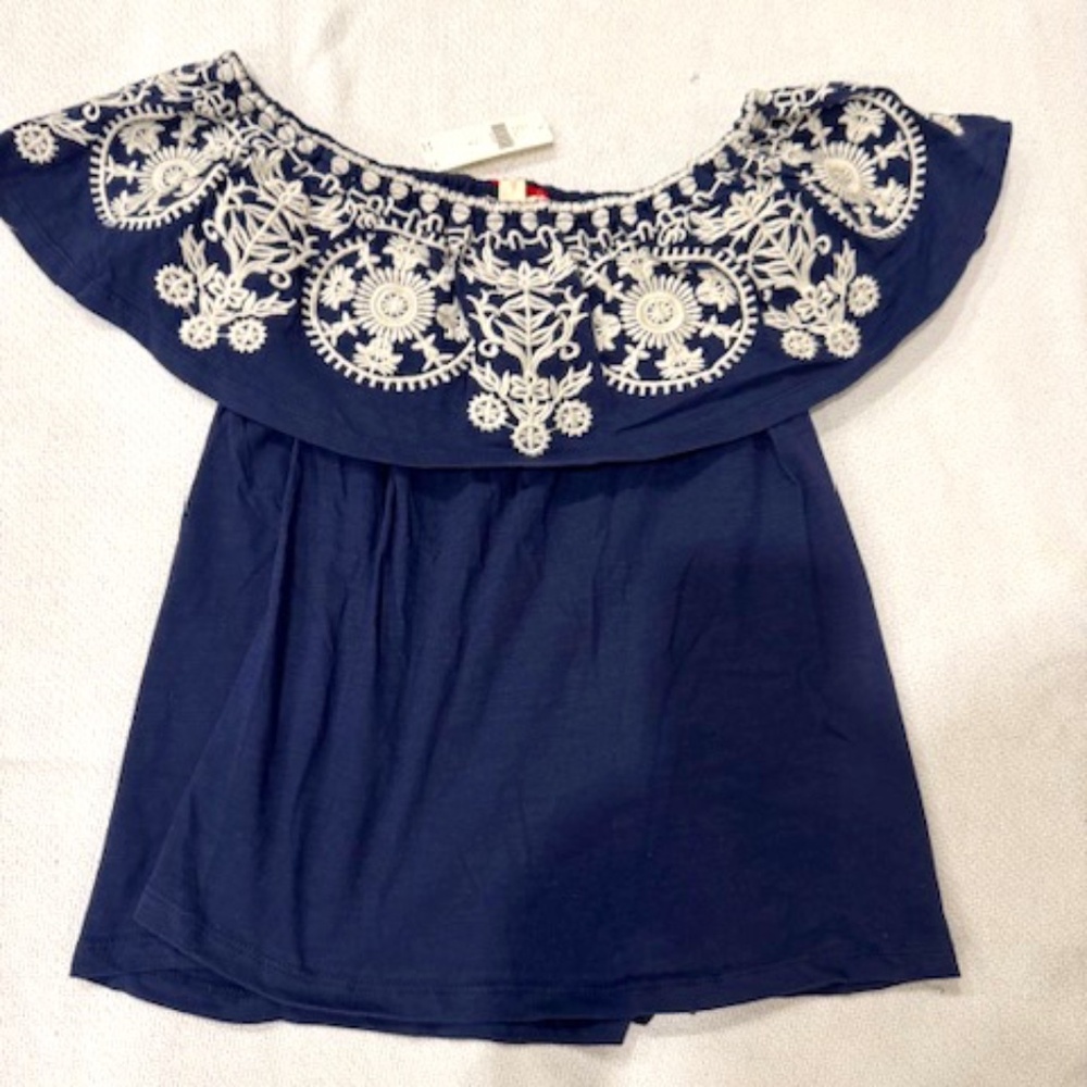 NWT Embroidered Off-the-Shoulder Top from Anthropologie
